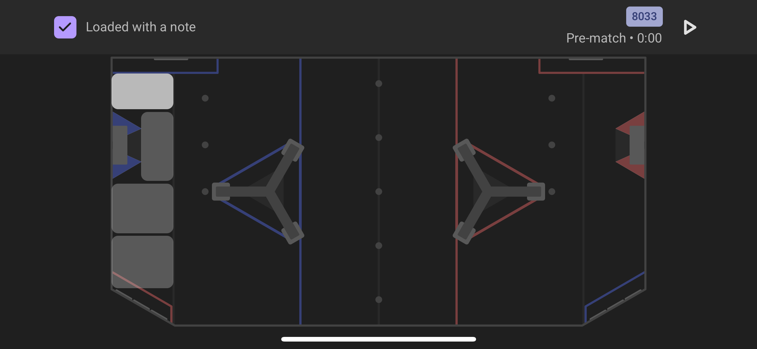 Screenshot of Lovat Collection's data collection screen prompting the user to select a starting position